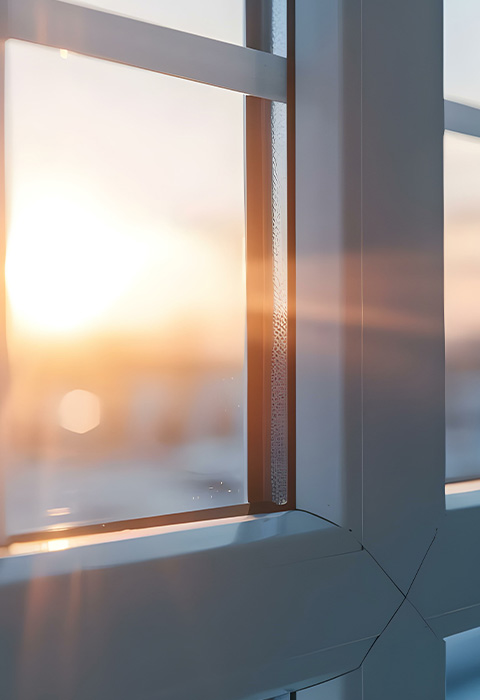 sunrise light filtering through window with soft focus creating warm ambiance and peaceful atmosphere 2 colors 2 tones